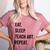 Eat Sleep Teach Art Repeat Teaching Art Teacher Women's Heather T-Shirt Heather Mauve Eat Sleep Teach Art Repeat Teaching Art Teacher Women's Heather T-Shirt Heather Mauve