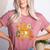 Fall Teacher Pumpkin Coquette Bow Autumn Classroom Women's Heather T-Shirt Heather Mauve
