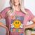 Fifth Grade Team Teachers Boys Girls Retro Smile 5th Grade Women's Heather T-Shirt Heather Mauve