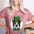 Green Boston Terrier Shamrock St Patricks Day Boston Terrier Women's Heather T-Shirt Heather Mauve