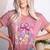 Groovy Teacher Cute Coquette Bow Flower Retro Back To School Women's Heather T-Shirt Heather Mauve Groovy Teacher Cute Coquette Bow Flower Retro Back To School Women's Heather T-Shirt Heather Mauve