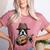 Guitar Shirt Boston Terrier Dog Playing Acoustic Guitar Women's Heather T-Shirt Heather Mauve