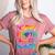 Happy 100th Day Of School Teacher Student 100 Days Tie Dye Men Women Kids Women's Heather T-Shirt Heather Mauve Happy 100th Day Of School Teacher Student 100 Days Tie Dye Men Women Kids Women's Heather T-Shirt Heather Mauve