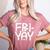 Happy Friyay Teacher Shirt Cute Teacher Fashion Fri-Yay Women's Heather T-Shirt Heather Mauve