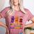 Happy Hallothanksmas Halloween Thanksgiving Pencils Teachers Women's Heather T-Shirt Heather Mauve