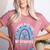 Happy Teacher I Wear Blue For My Students Autism Awareness Women's Heather T-Shirt Heather Mauve