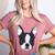 Kids Boston Terrier Dog For Women And Girls Women's Heather T-Shirt Heather Mauve