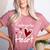 Kindergarten Has My Heart Buffalo Print Teacher Valentine Women's Heather T-Shirt Heather Mauve Kindergarten Has My Heart Buffalo Print Teacher Valentine Women's Heather T-Shirt Heather Mauve