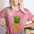 Math Teacher Hawaiian Shirts Pineapple Pi Day Symbol Women's Heather T-Shirt Heather Mauve