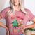 One Merry Teacher Groovy Christmas Tree Pjs Xmas Teacher Women's Heather T-Shirt Heather Mauve