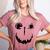 Pumpkin Artist Halloween Art Teacher Women's Heather T-Shirt Heather Mauve