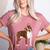 Red Boston Terrier Dog Women's Heather T-Shirt Heather Mauve