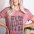 Retro IT'S ME Hi I'm The TEACHER Groovy Testing Squad Pink Women's Heather T-Shirt Heather Mauve