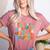 My Students Are Out Of This World Space Groovy Teacher Women's Heather T-Shirt Heather Mauve