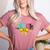 Teach Coquette Bow Teacher Back To School Happy First Day Women's Heather T-Shirt Heather Mauve
