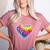 Teaching Is a Work Of Heart Tie Dye Hippie For Teacher For Men Women Girls Kids Women's Heather T-Shirt Heather Mauve