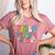 Tired Teachers Club Groovy Teachers Back To School Women's Heather T-Shirt Heather Mauve Tired Teachers Club Groovy Teachers Back To School Women's Heather T-Shirt Heather Mauve