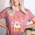 Trick Or Teach Cute Floral Ghost Teacher Halloween Costume Women's Heather T-Shirt Heather Mauve