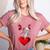 Valentine's Day Boston Terrier Dog Vector Women's Heather T-Shirt Heather Mauve