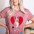 Valentine's Day Boston Terrier Lover Women's Heather T-Shirt Heather Mauve