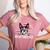 Vintage Boston Terrier Dad American Flag Father's Day Women's Heather T-Shirt Heather Mauve