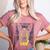 Vintage Boston Terrier Dog Women's Heather T-Shirt Heather Mauve