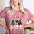 Xmas Tree Lighting Santa Riding Boston Terrier Christmas Women's Heather T-Shirt Heather Mauve