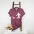 Bigfoot Walking With Bull Terrier Dog Women's Heather T-Shirt Heather Maroon
