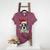 Boston Terrier Dog Santa Christmas Tree Lights Xmas Women's Heather T-Shirt Heather Maroon