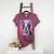 Dog Pink Boston Terrier Women's Heather T-Shirt Heather Maroon