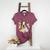 Floral Boston Terrier Women's Heather T-Shirt Heather Maroon
