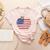 American Flag Teachers Students Apple 4th Of July Vintage Women's Heather T-Shirt Heather Peach American Flag Teachers Students Apple 4th Of July Vintage Women's Heather T-Shirt Heather Peach