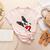 Boston Terrier Bostie Dog Kids Women Girls Women's Heather T-Shirt Heather Peach