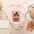Boston Terrier Costume On Pumpkin Halloween Boston Terrier Women's Heather T-Shirt Heather Peach