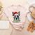 Boston Terrier Dog Santa Christmas Tree Lights Xmas Women's Heather T-Shirt Heather Peach