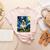 Boston Terrier Dog Starry Night Painting Women's Heather T-Shirt Heather Peach