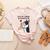 Boston Terrier Grandma Mother's Day Dog Mom Women's Heather T-Shirt Heather Peach