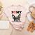 Boston Terrier I Heart My Dog Dog Lover Women's Heather T-Shirt Heather Peach