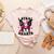 Boston Terrier Heart Glasses Girls Bostie Valentines Day Women's Heather T-Shirt Heather Peach