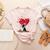 Boston Terrier Lover Heart Shape Boston Terrier Valentine Women's Heather T-Shirt Heather Peach