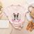 Boston Terrier Mom Mother's Day Women's Heather T-Shirt Heather Peach
