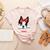 Boston Terrier Mum Dog Woman Idea Women's Heather T-Shirt Heather Peach