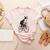 Boston Terrier Riding Bicycle Cute Bostie Biker Raglan Baseball Tee Women's Heather T-Shirt Heather Peach