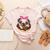 Cute Pug Shirt Donut Girls Dog Women's Heather T-Shirt Heather Peach