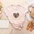 Daycare Provider Teacher Childcare Worker Leopard Heart Fun Women's Heather T-Shirt Heather Peach