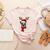 Family Matching Reindeer Xmas Boston Terrier Christmas Women's Heather T-Shirt Heather Peach