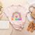 First Grade Rainbow Girls Boys Teacher Team 1st Grade Squad Women's Heather T-Shirt Heather Peach