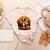 Pumpkin Boston Terrier Costume On Boston Terrier Halloween Women's Heather T-Shirt Heather Peach