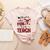 Teachers Oh What Fun It Is To Teach Cute Red Plaid Reindeer Women's Heather T-Shirt Heather Peach