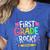 1st Grade Teacher Women's Heather T-Shirt Heather True Royal